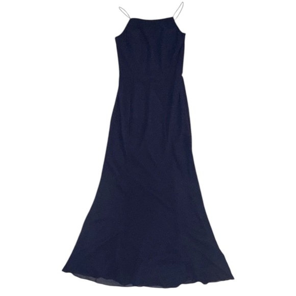 Bari Jay | Square Neck Spaghetti Strap Chiffon Evening Gown Dress Size 10 - NWT - Picture 2 of 11